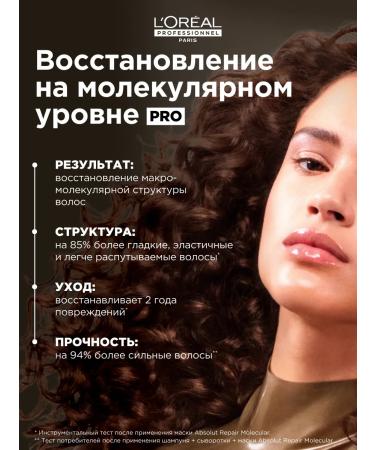 L'Oreal Professionnel Absolut Repair Molecular Concentrated Mask 250ml - Buy Online on GoSupps.com