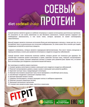 FITPIT Soy protein 900 grams of strawberry package - Buy Online on GoSupps.com