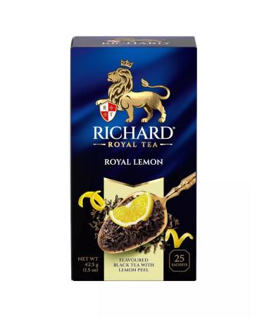 Richard Royal lemon 25 bags 8 pcs. Black tea - Buy Online on GoSupps.com
