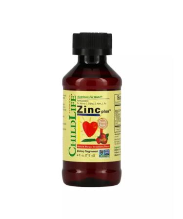 ChildLife Essentials Zinc plus zinc natural taste of mangoes and strawberries 118 ml