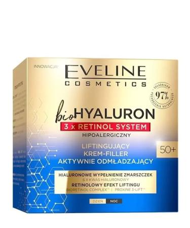 Eveline Cosmetics Filler face cream against wrinkles 50+ 50ml - Buy Online on GoSupps.com