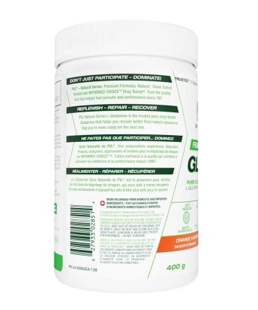 Pure Vita Labs PVL amino acids 100% Pure Glutamine 400 g - orange - Buy Online on GoSupps.com