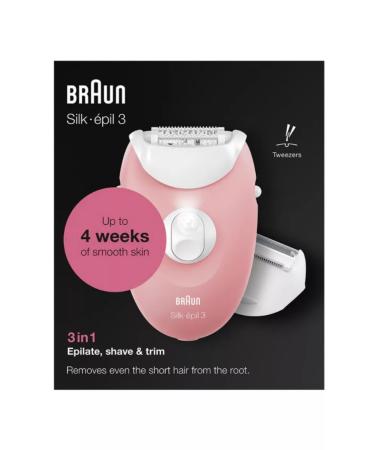 Braun Female epalator Silk-epil S3 SE 3-277 wired Smartlightlight - Buy Online on GoSupps.com