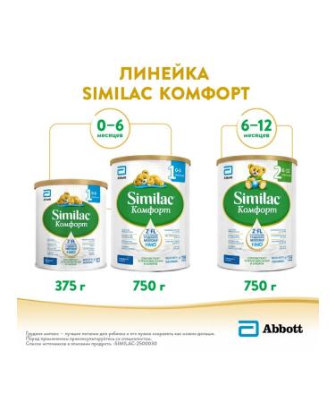 Similac Lock Comfort 1 for children from 0-6 months 375g 2pcs - Buy Online on GoSupps.com