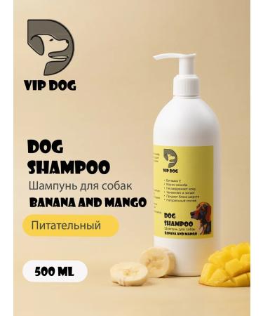 VIP DOG Shampoo for dogs banana and mangoes. 500 ml nutritious