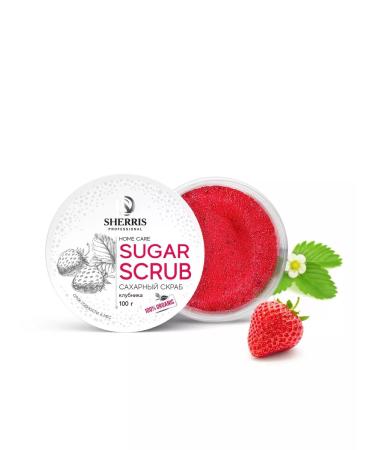 Sherris Sugar scrub strawberries 100g
