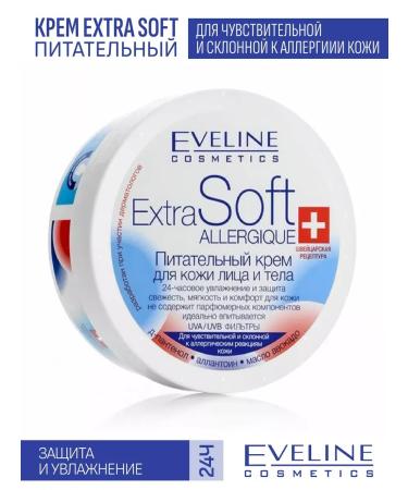 Eveline Cosmetics Facial and body cream hypoallergenic Extrasoft 200ml - Buy Online on GoSupps.com