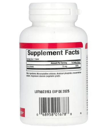 Natural Factors Zinc citrate 15 mg 90 tablets - Buy Online on GoSupps.com