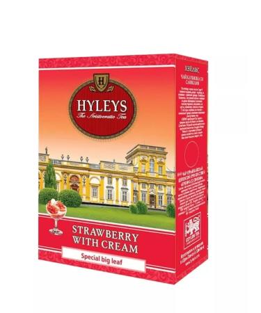 HYLEYS Black tea strawberries with cream 2 packs of 100g - Buy Online on GoSupps.com