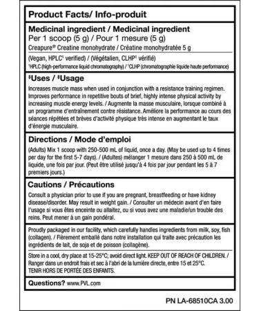 Pure Vita Labs Creatine PVL Creatine 410 g - Buy Online on GoSupps.com