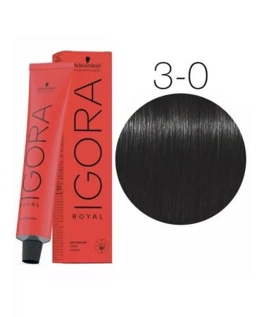 Schwarzkopf Professional Igora Royal 3-0 dark brown. 60ml