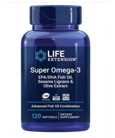 Life extension Super Omega-3 Epa Dha Fish Oil 120 capsules