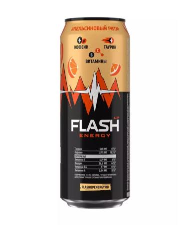 Flash Up Energy Energetic flash drink 12 pcs x 0.45 l - Buy Online on GoSupps.com