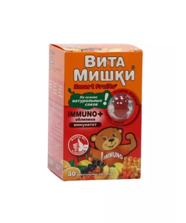 Vitamin Bears Immuno+sea buckthorn 30 pcs. Chewing pastries -1pcs