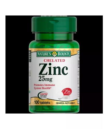 Nature's bounty Helat zinc 25 mg 100 pcs. Table at 400mg-1 pp - Buy Online on GoSupps.com