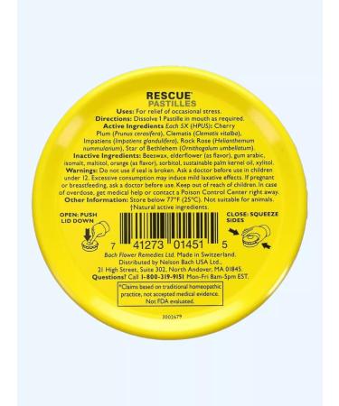 Bach Original Flower Remedies Bach flowers stress removal rescue pastilles orange 50 g - Buy Online on GoSupps.com