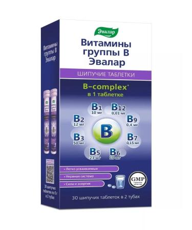 Evalar B vitamins in 30 pcs. Spying tablets 1UP