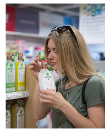 SYNERGETIC Liquid hand soap "almond milk" 0.5l - Buy Online on GoSupps.com