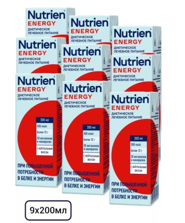 Nutrien Energy with a neutral taste of 200 ml 9 pcs