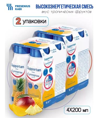 Supportan Caliper drink taste tropical fruits 200 ml 4 pcs - 2 units