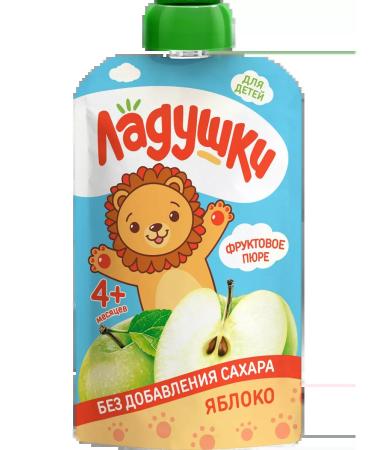 Pat-a-cake Puree children's apple without sugar 85 g x 12 pcs - Buy Online on GoSupps.com