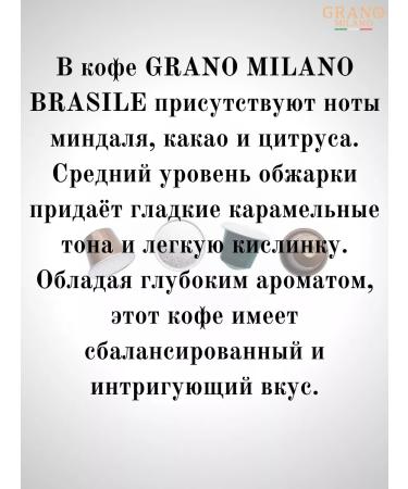 GRANO MILANO Coffee in capsules Nespresso Brasile 100% Arabica x3 30 pcs - Buy Online on GoSupps.com