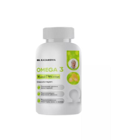 RN KAZAKOVA Omega vitamins 3 capsules 30 pcs 1000 mg dietary supplement - Buy Online on GoSupps.com
