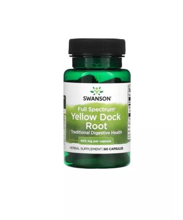 Swanson Yellow dock extract 400 mg 60 capsules