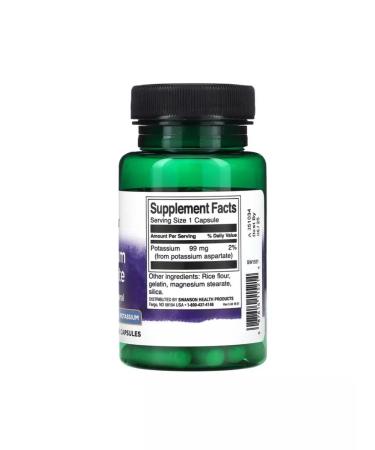 Swanson Potassium aspartate 99 mg 60 capsules - Buy Online on GoSupps.com