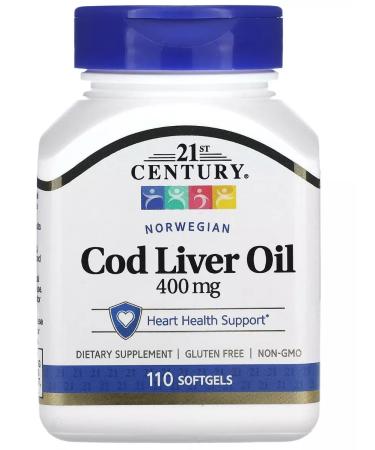 Carlson Labs 21st Century Norwegian Cod Liver Oil Softgels 110 capsules