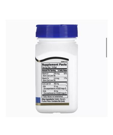 Carlson Labs 21st Century Norwegian Cod Liver Oil Softgels 110 capsules - Buy Online on GoSupps.com