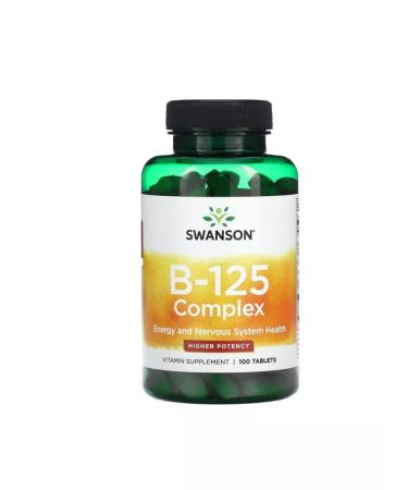 Swanson Complex B-125 with high efficiency 100 tablets