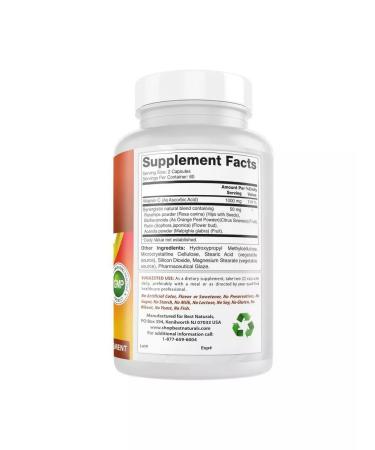 Best Naturals Vitamin C ascorbat 1000 mg 120 capsules - Buy Online on GoSupps.com