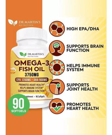 Dr Martin's Omega capsules 3 fish oil 90 pcs - Buy Online on GoSupps.com
