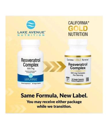 Lake Avenue Nutrition Complex with resveratrol 500 mg 60 capsules