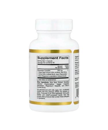 Lake Avenue Nutrition Complex with resveratrol 500 mg 60 capsules - Buy Online on GoSupps.com
