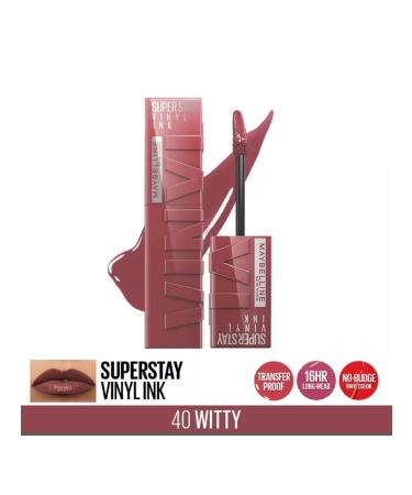 Maybelline New York Lipstick Super STAY VINYL Ink shade 40 Witty - Buy Online on GoSupps.com