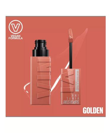 Maybelline New York Lipstick Super STAY VINYL Ink shade 105 Golden - Buy Online on GoSupps.com