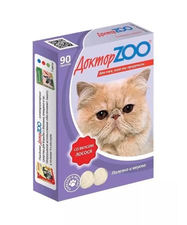 DoctorZOO additive for cats with biotin and taste of salmon - Buy Online on GoSupps.com
