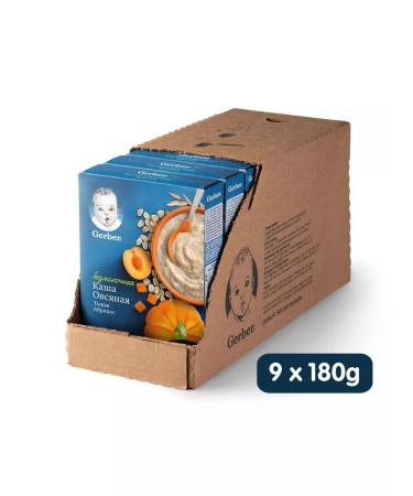 Gerber Porridge Silent oatmeal pumpkin-apricot 180g 9 pcs