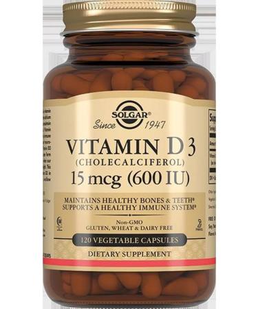 SOLGAR Vitamin D3 600MO N120 caps 240MG-1pcs