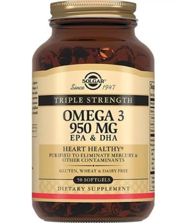 SOLGAR Triple omega-3 950mg EPK and DGK N50 caps-1pcs