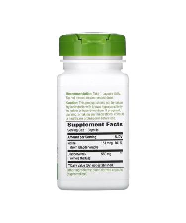 Nature's Way Organic iodine from kelp 580 mg 100 capsules - Buy Online on GoSupps.com