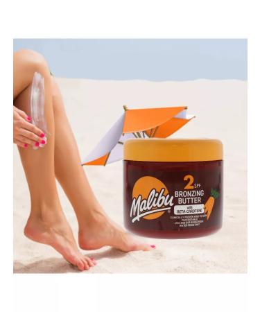 Malibu Cream oil bronzer Beta Karotin SPF2 UVA+UVB 300ml - Buy Online on GoSupps.com