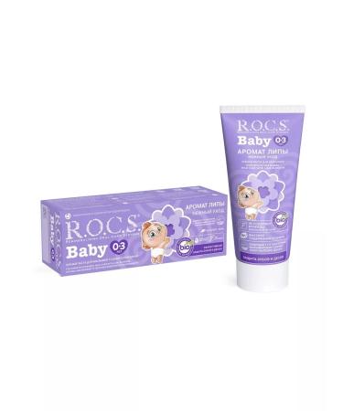 Toothpaste children's r o c s baby aroma of linden from 0 to 3 years