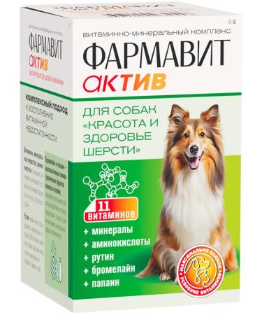 Farmavit Vitamins Activor Beauty Health of dog wool 120 t