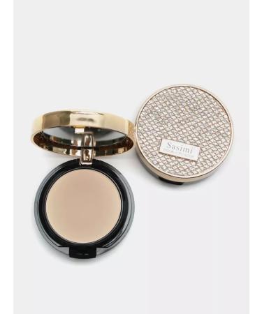 Compact matting powder for a face with a 2B1 Kushon mirror