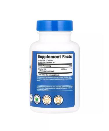 Nutricost Berberin 600 mg 60 capsules - Buy Online on GoSupps.com