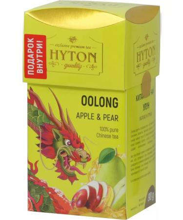 HYTON Chinese tea turquoise apple and pear 90g. A gift inside