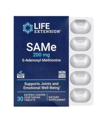 S-adenosylmetionine 200 mg 30 vegetarian tablets